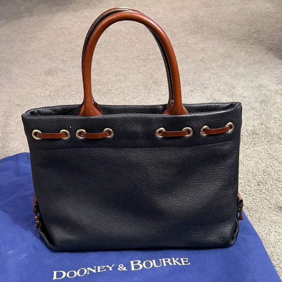 Dooney & Bourke Black and Tan Satchel
